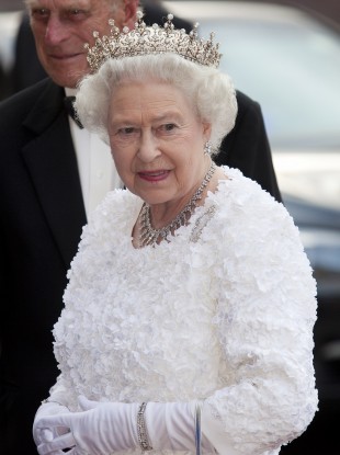 Britain's Queen Elizabeth during her visit to Dublin Castle.