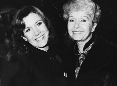 Fisher and Reynolds at the opening of