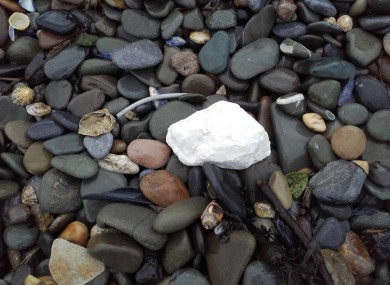 One of the fatbergs which washed up on a Dublin beach.