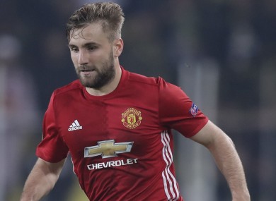 Luke Shaw has struggled to get into Man United's starting XI this season.