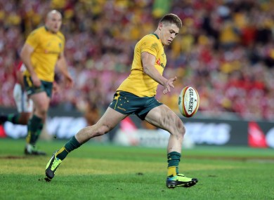 O'Connor was the Wallabies' out-half for the 2013 Lions Test series.