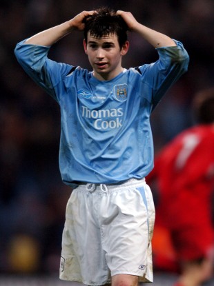 Karl Moore pictured during Manchester City's FA Youth Cup final second leg against Liverpool in April 2006.