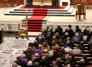 The remains of Eamonn Casey were taken to the Galway church yesterday evening.