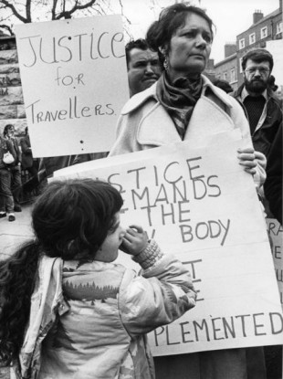 Nan Joyce, spokesperson for the Travellers on the March in 1984.