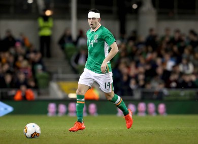 John Egan made his senior Ireland debut last night.