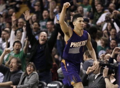 Phoenix Suns guard Devin Booker was on fire on Friday night.