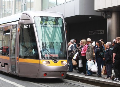 File photo of a Luas tram