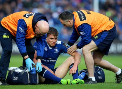 Ringrose receives treatment during Friday's Pro12 semi-final.