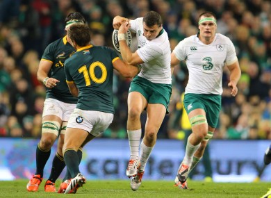 Robbie Henshaw in action against South Africa back in 2014.
