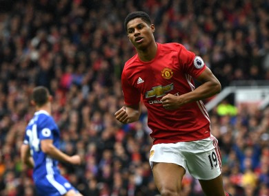 Marcus Rashford has caught the eye as a forward for Man United.