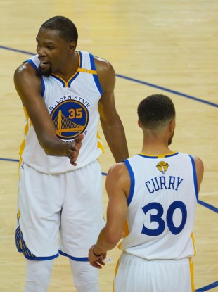 Durant and Curry combined for more than 60 points.