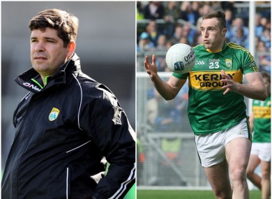 Kerry manager Eamonn Fitzmaurice and player Brendan O'Sullivan.
