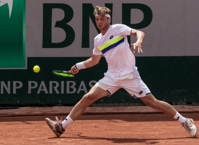 Carr in action at last month's French Open.