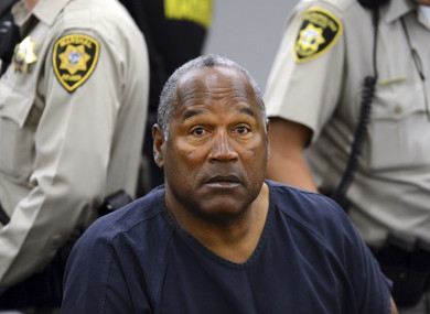 OJ Simpson at a previous parole hearing.