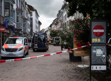 Police have shut down the town of Schaffhausen