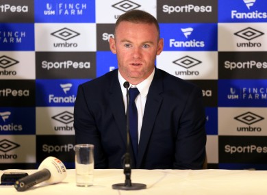 Rooney at this afternoon's press conference.