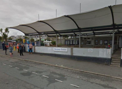 The girl was approached by the first man as she boarded a train at Newquay station, England.