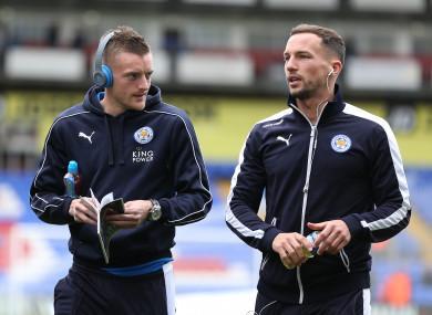 Chelsea bound? Jamie Vardy and Danny Drinkwater.