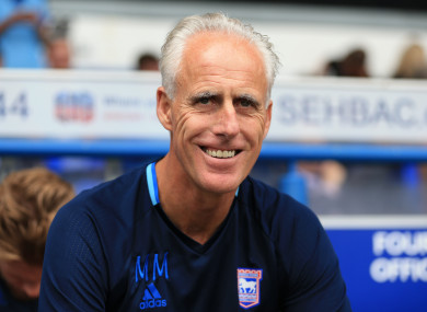 McCarthy is embarking on his fifth season in charge of Ipswich.