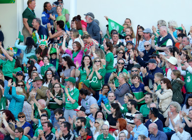 Fans turned out in force both at UCD and to watch on TV.