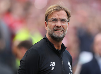 Jurgen Klopp pictured at Vicarage Road today.