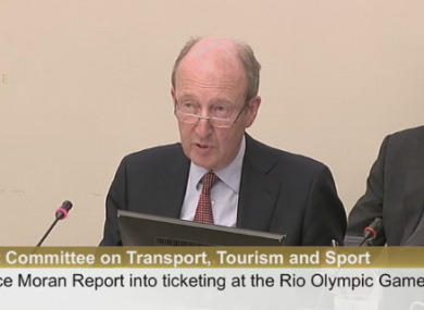Minister Shane Ross at the committee today