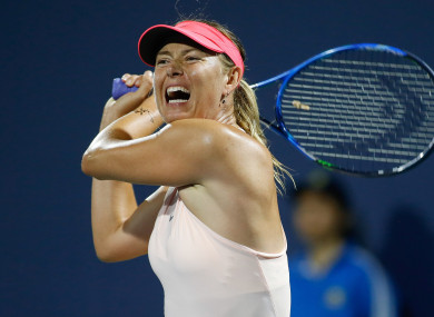 Sharpova will be back in action at the US Open.