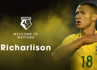 20-year-old Richalison was wanted by a number of clubs.