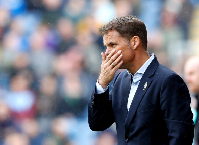 De Boer: four straight defeats to start the Premier League season without scoring.