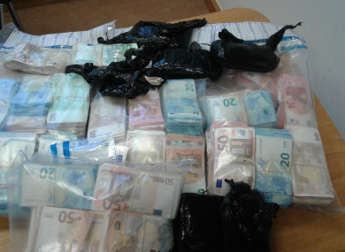 The seized cash.