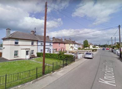 The beginning of Knockbarry Cottages, where the fire took place last night.