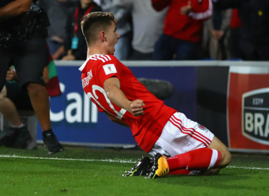Wales and Liverpool player Ben Woodburn.