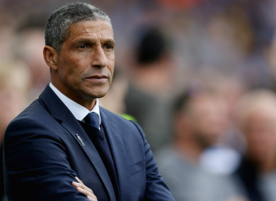 Brighton and Hove Albion boss Chris Hughton
