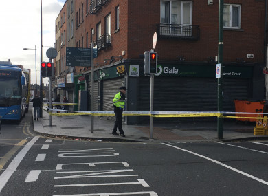 The scene of the attack was sealed off this morning.