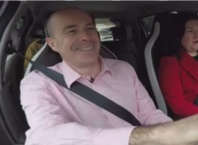 Environment Minister Denis Naughten took TheJournal.ie for a spin in his new electric car.