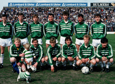 The 1986 FAI Cup-winning Shamrock Rovers side.