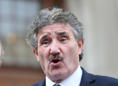 Independence Alliance member John Halligan, speaks to the media.