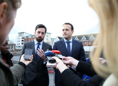 Minister for Housing Eoghan Murphy and Taoiseach Leo Varadkar answer questions from the media.