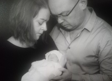 Parents Coílín Ó ScolaÍ and Irene Kavanagh with their daughter Laoise. Pictures provided by parents.