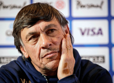 Argentina head coach Daniel Hourcade in Dublin yesterday.