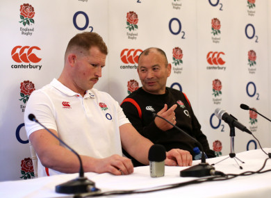 Hartley and Jones at today's media briefing.