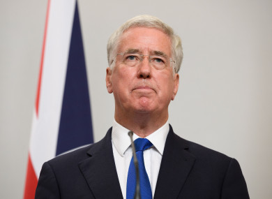 File photo dated 12/10/17 of Defence Secretary Sir Michael Fallon.
