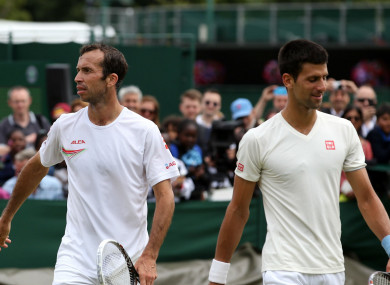 Radek Stepanek and Novak Djokovic