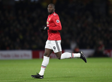 Lukaku fired a blank against Watford last night as United won 4-2.