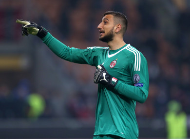 Gianluigi Donnarumma (file pic).