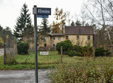 Dilapidated houses along the country road 65 in the small village Alwine