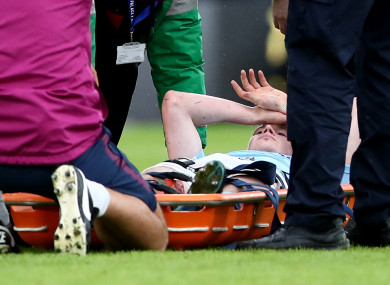Kevin De Bruyne suffered an injury late on at Selhurst Park today.