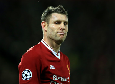 Liverpool's James Milner (file pic).
