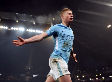 De Bruyne was on the scoresheet tonight.