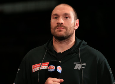 Tyson Fury (file pic).